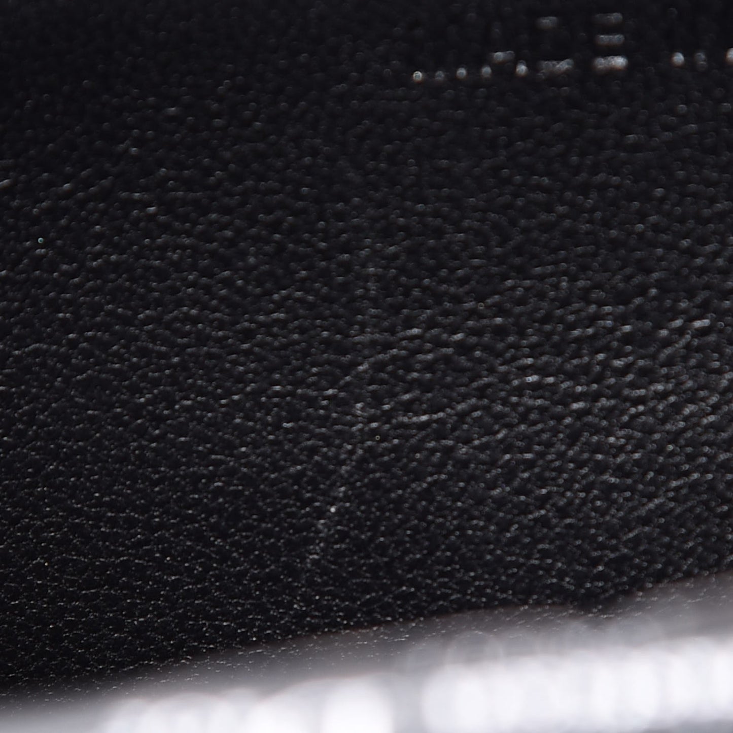 Grained Calfskin Diorama Wallet on Chain Pouch Black