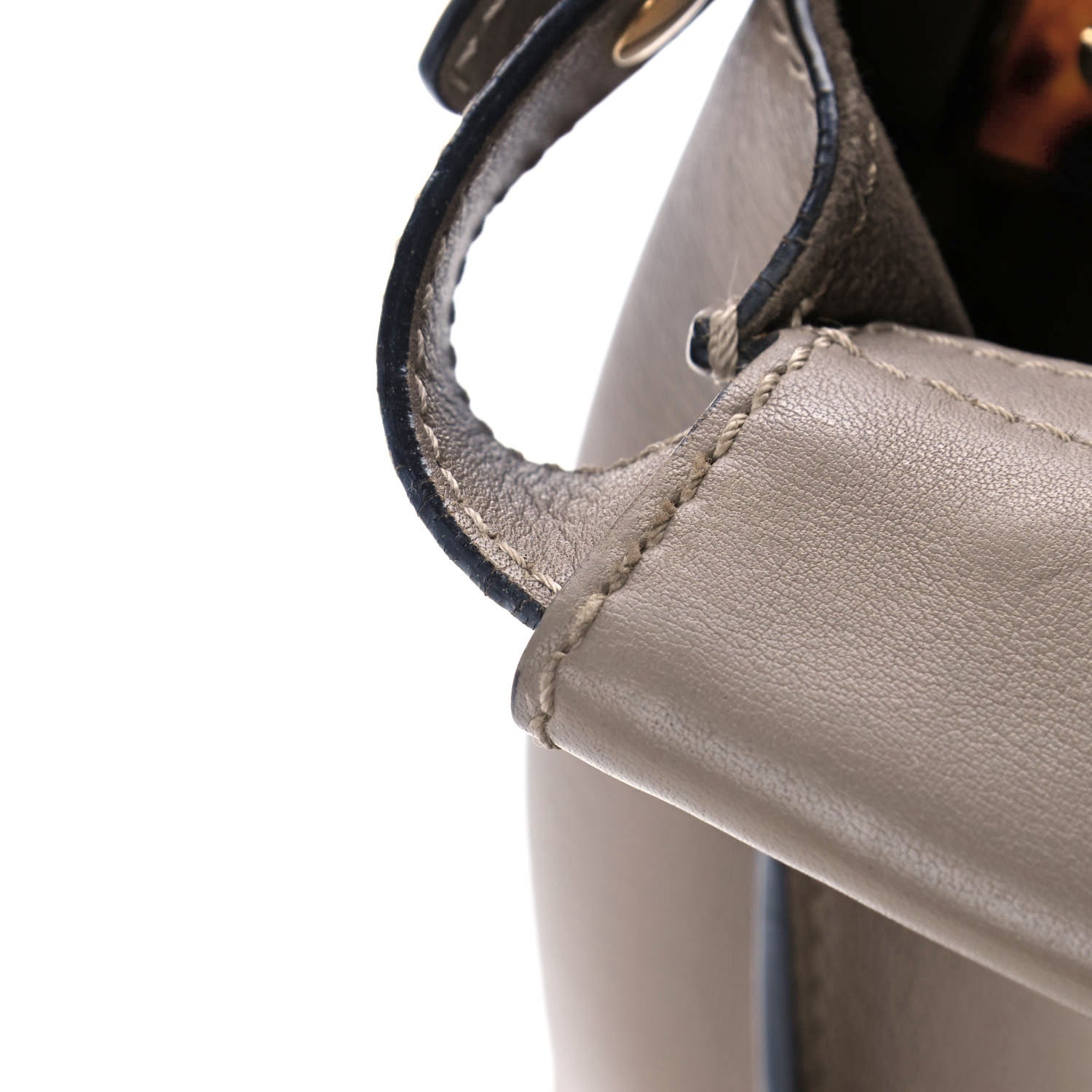 Fendi Vitello Seta Plexiglass Tortoise Medium Peekaboo Iconic Satchel Tortora 11 of 15