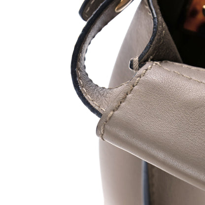 Fendi Vitello Seta Plexiglass Tortoise Medium Peekaboo Iconic Satchel Tortora 11 of 15