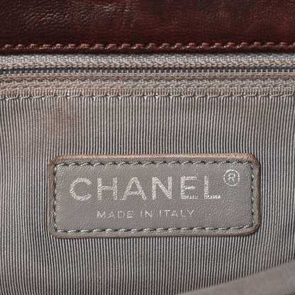 Chanel Crumpled Lambskin Quilted Maxi Chain Around Flap Dark Brown 6 of 12