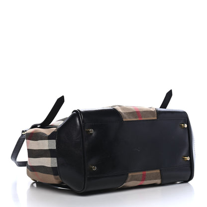 Burberry House Check Small Canterbury Tote Black 3 of 10