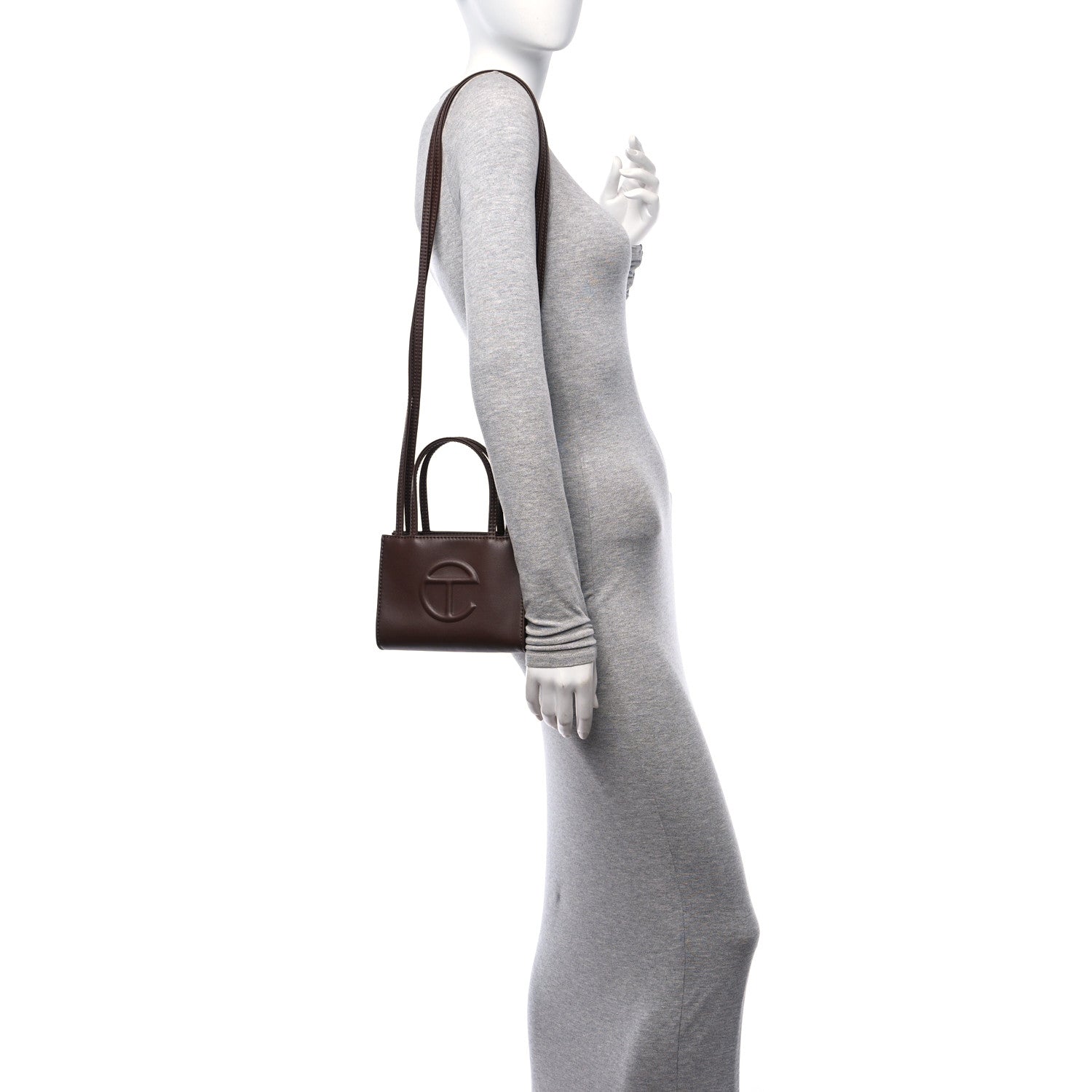 Telfar Vegan Leather Small Shopping Bag Chocolate 2 of 11