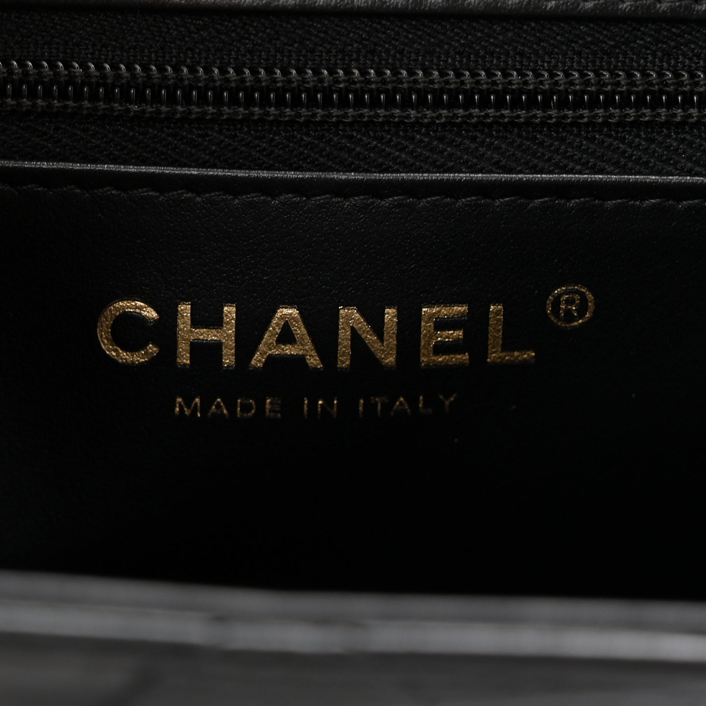 Shiny Aged Calfskin Quilted Nano Kelly Shopper Black