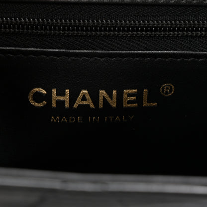 Chanel Shiny Aged Calfskin Quilted Nano Kelly Shopper Black 6 of 10