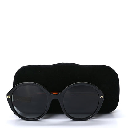 Gucci Acetate Round Sunglasses GG0023S Black Tortoise 8 of 8
