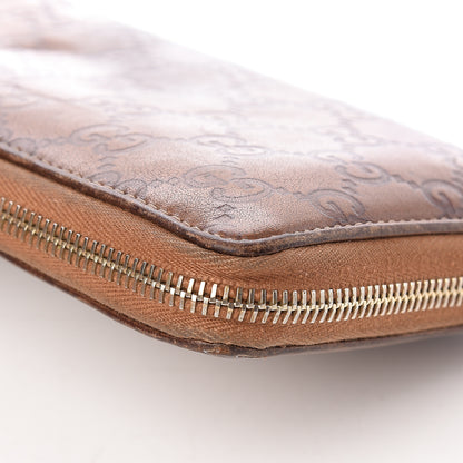 Gucci Metallic Guccissima Twins Zip Around Organizer Wallet Bronze 23 of 25