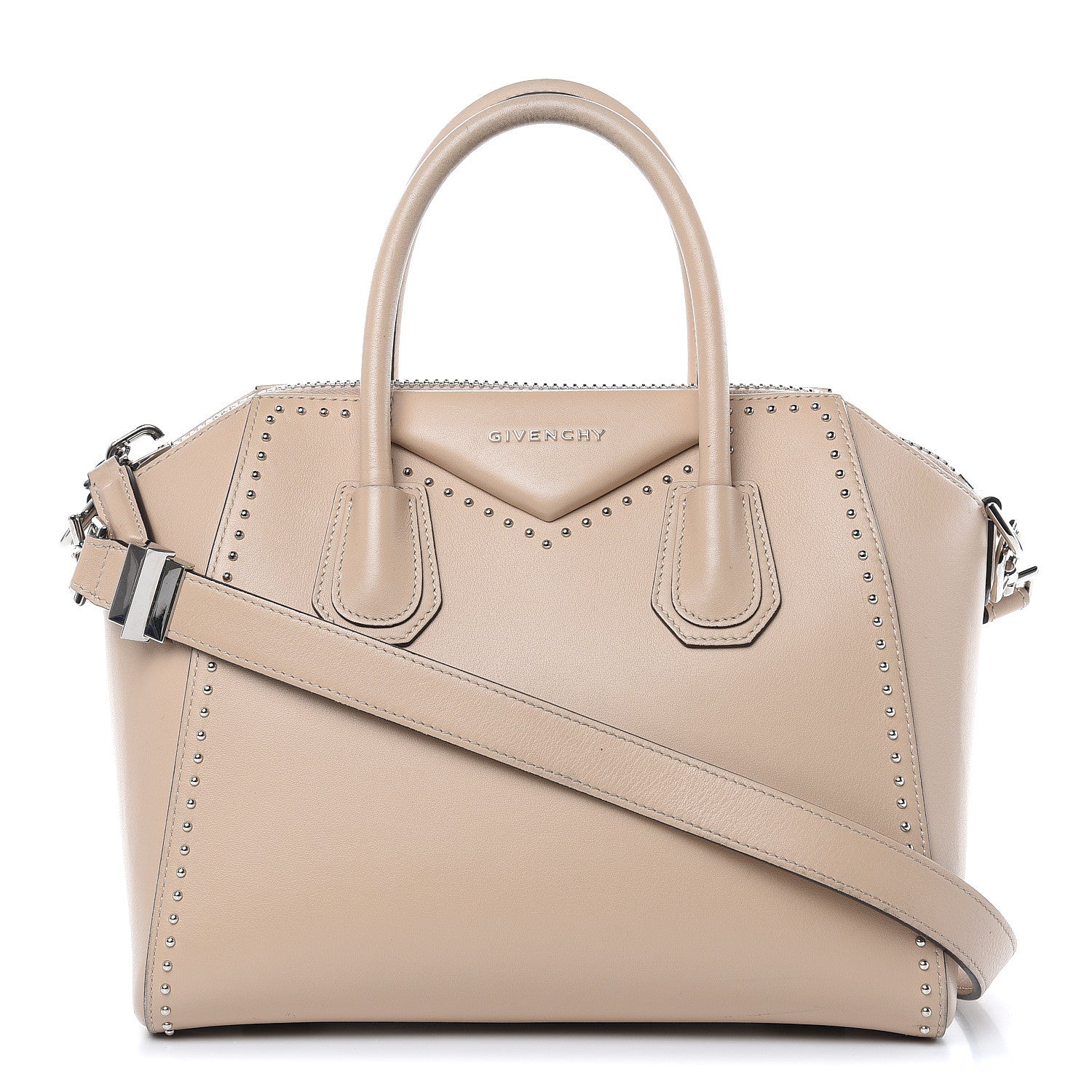 Givenchy Calfskin Small Studded Antigona Nude 1 of 21