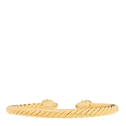 David Yurman 18K Yellow Gold 5mm Cable Renaissance Bracelet 2 of 3
