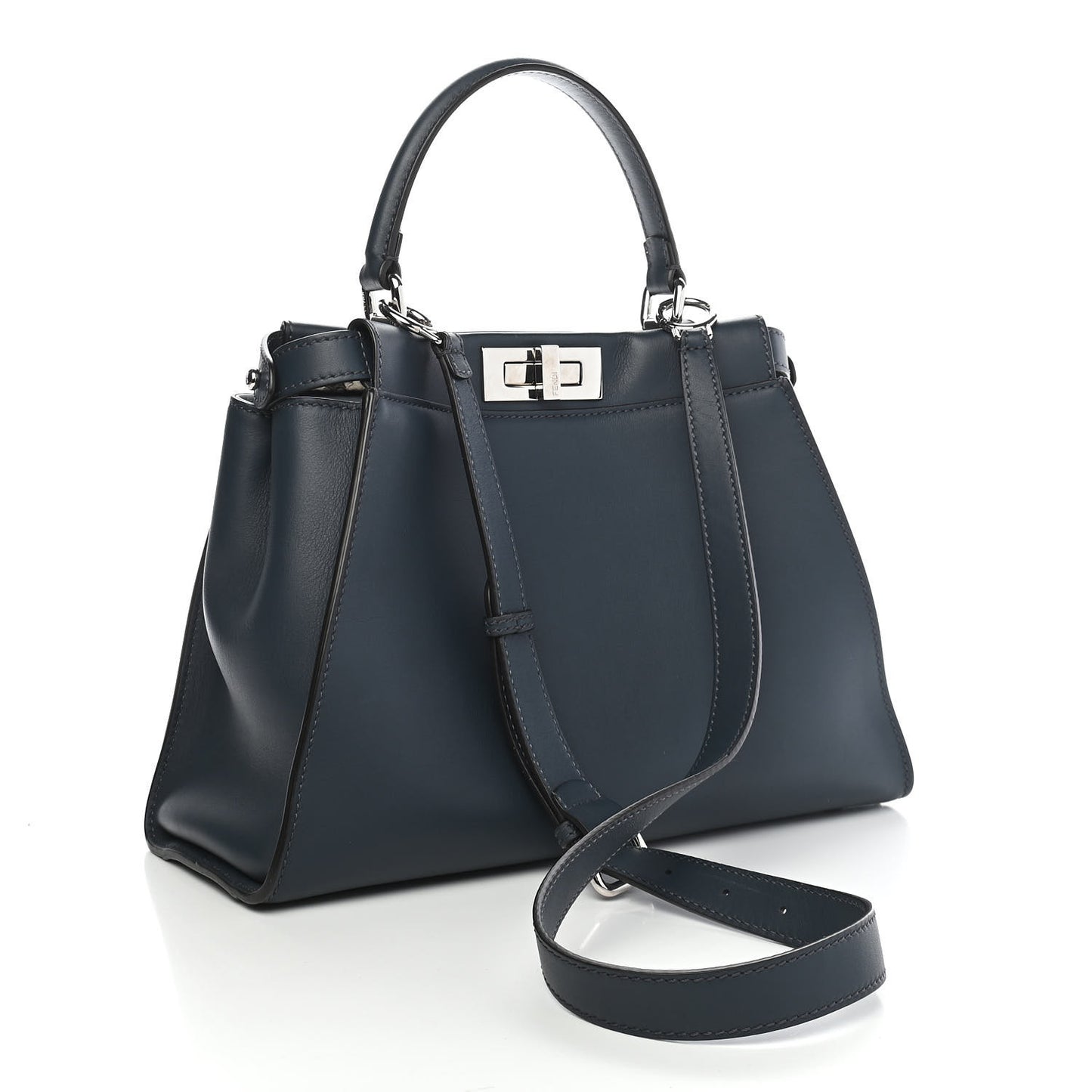 Vitello Seta Shiny Nappa Elaphe Medium Peekaboo Iconic Satchel Notturno Natural