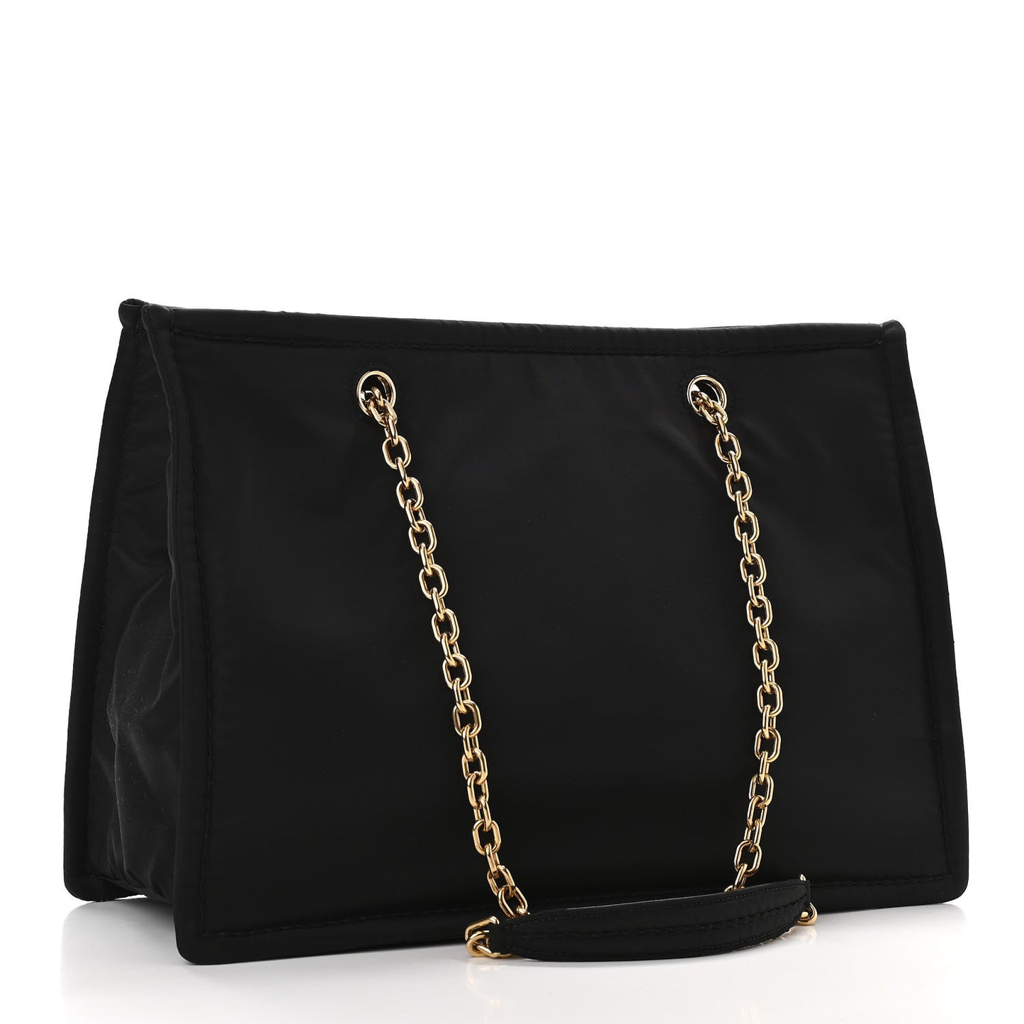 Tessuto Nylon Chain Tote Black