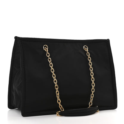 Prada Tessuto Nylon Chain Tote Black 2 of 8