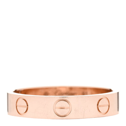 Cartier 18K Pink Gold 3.5mm LOVE Wedding Band Ring 51 5.75 1 of 5