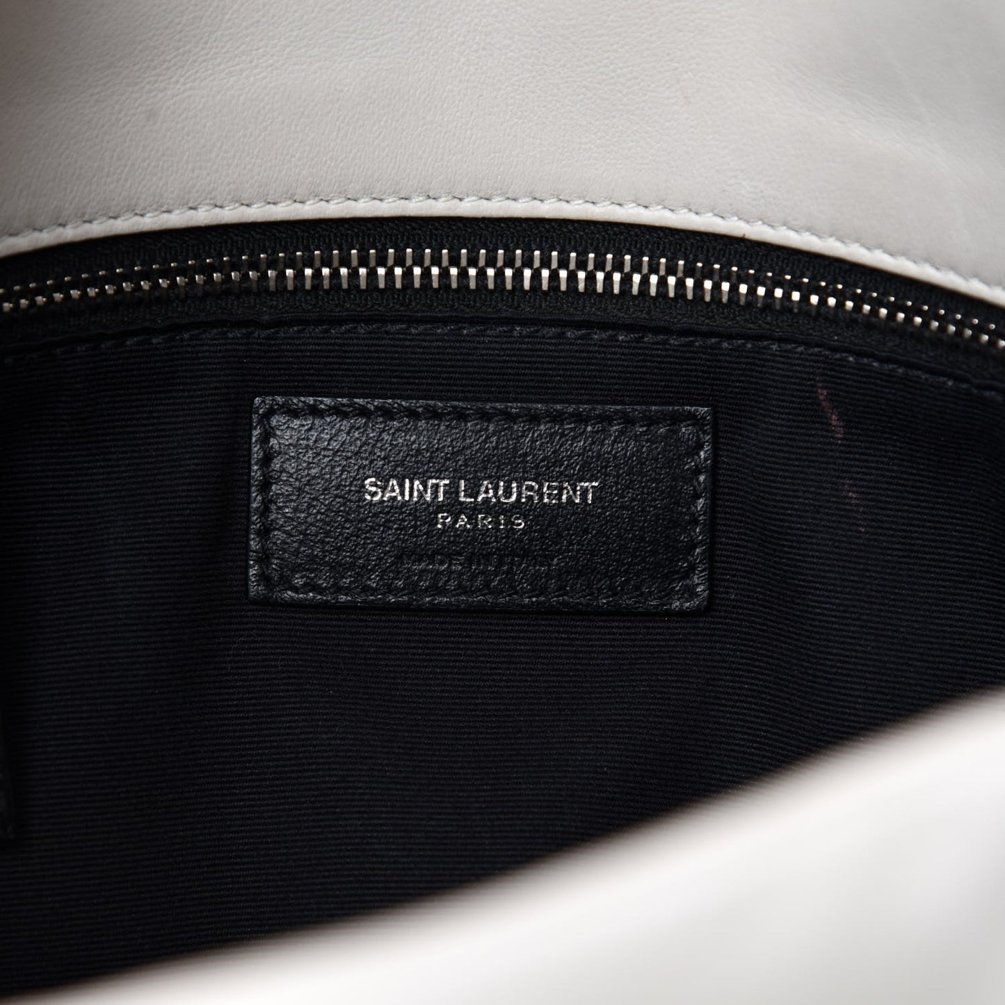 Lambskin Quilted Medium Loulou Puffer Monogram Chain Satchel Crema Soft