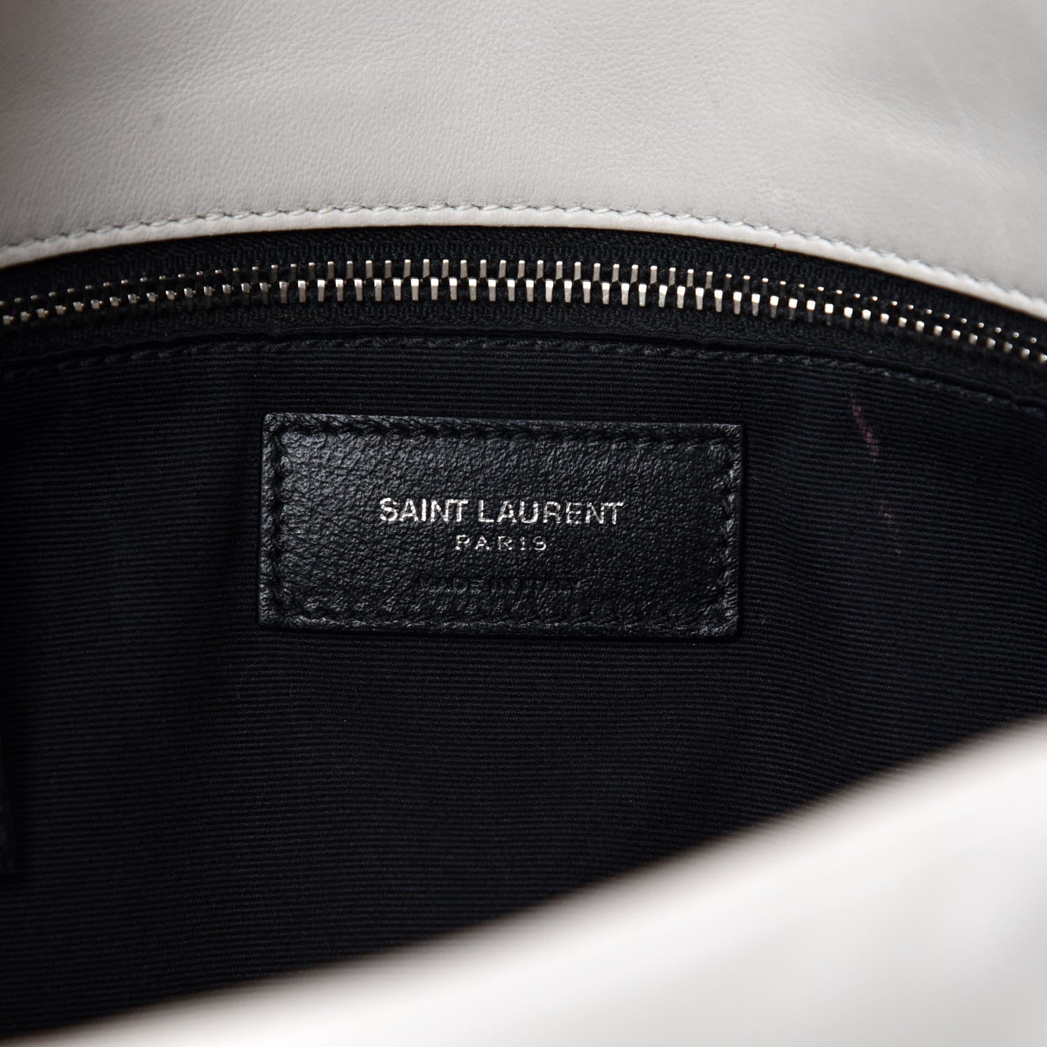 Saint Laurent Lambskin Quilted Medium Loulou Puffer Monogram Chain Satchel Crema Soft 12 of 15