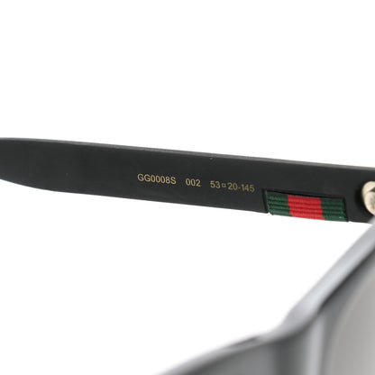 Gucci Polarized Square Frame Web Sunglasses GG0008S Black 6 of 8