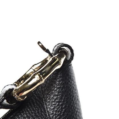 Gucci Calfskin Half Moon Bamboo Ring Hobo Black 11 of 11