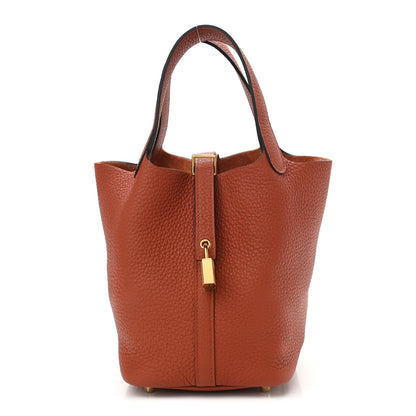Hermes Taurillon Clemence Picotin Lock 18 PM Cuivre 1 of 11