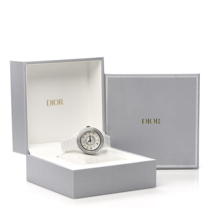 Christian Dior Stainless Steel Ceramic Diamond Bezel Mother of Pearl 38mm Dior VIII Automatic Watch White 7 of 7