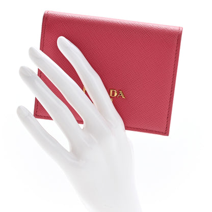 Prada Saffiano Card Holder Peonia 2 of 9