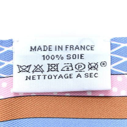 Hermes Silk Twilly Grand Theatre Nouveau Bleu Lavande Rose Vert 3 of 3
