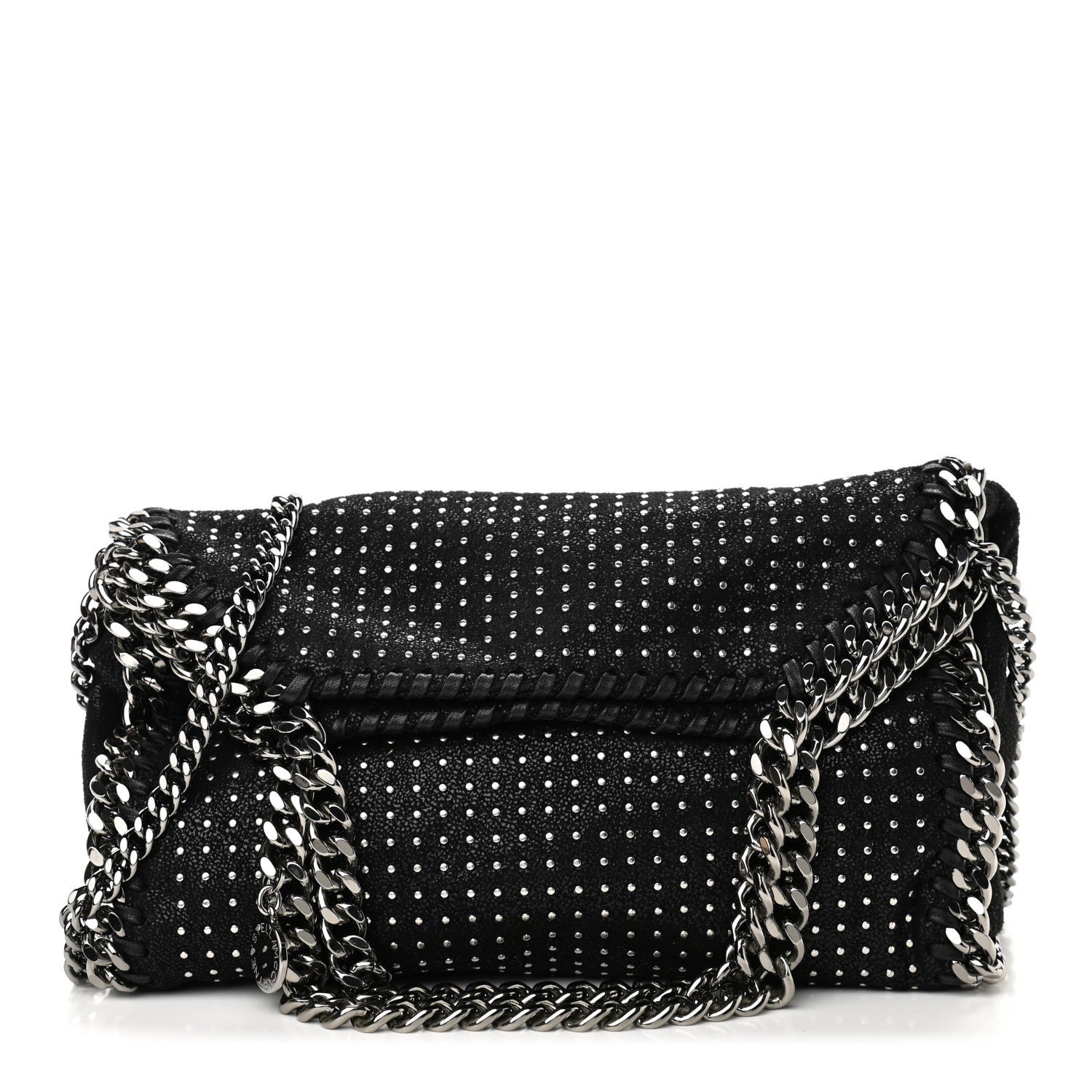 Stella McCartney Shaggy Deer All Over Studs Mini Falabella Tote Black 1 of 10
