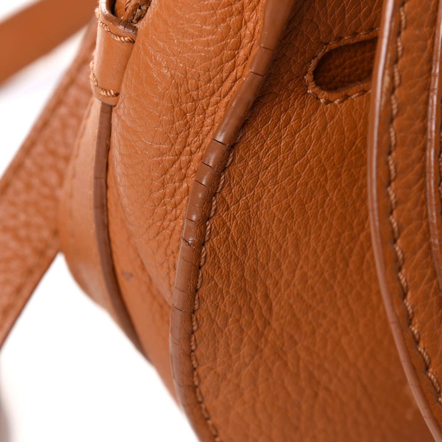 Chloe Calfskin Mini Marcie Round Crossbody Bag Brown Sugar 10 of 12