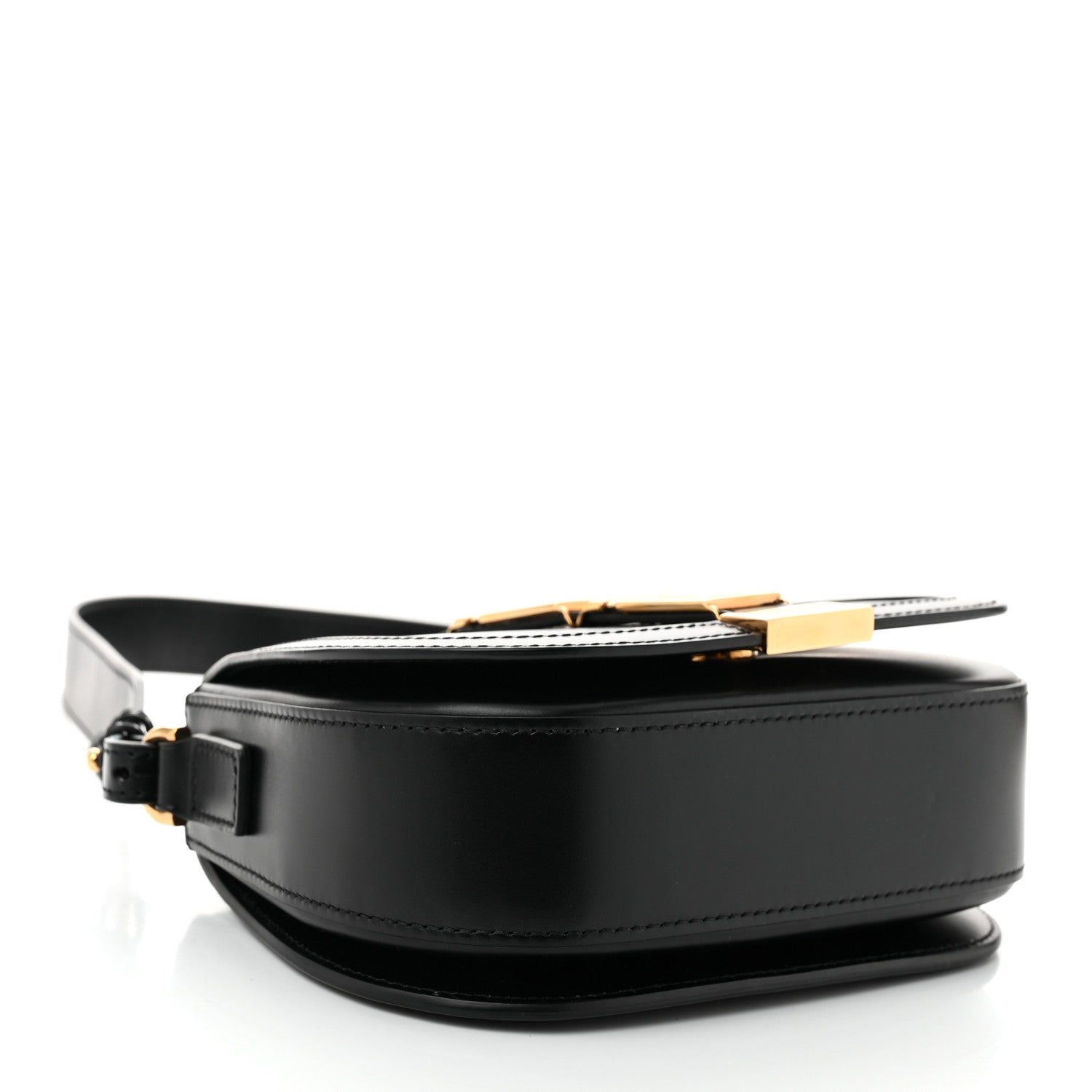 Versace Calfskin Small Greca Goddess Shoulder Bag Black 4 of 10