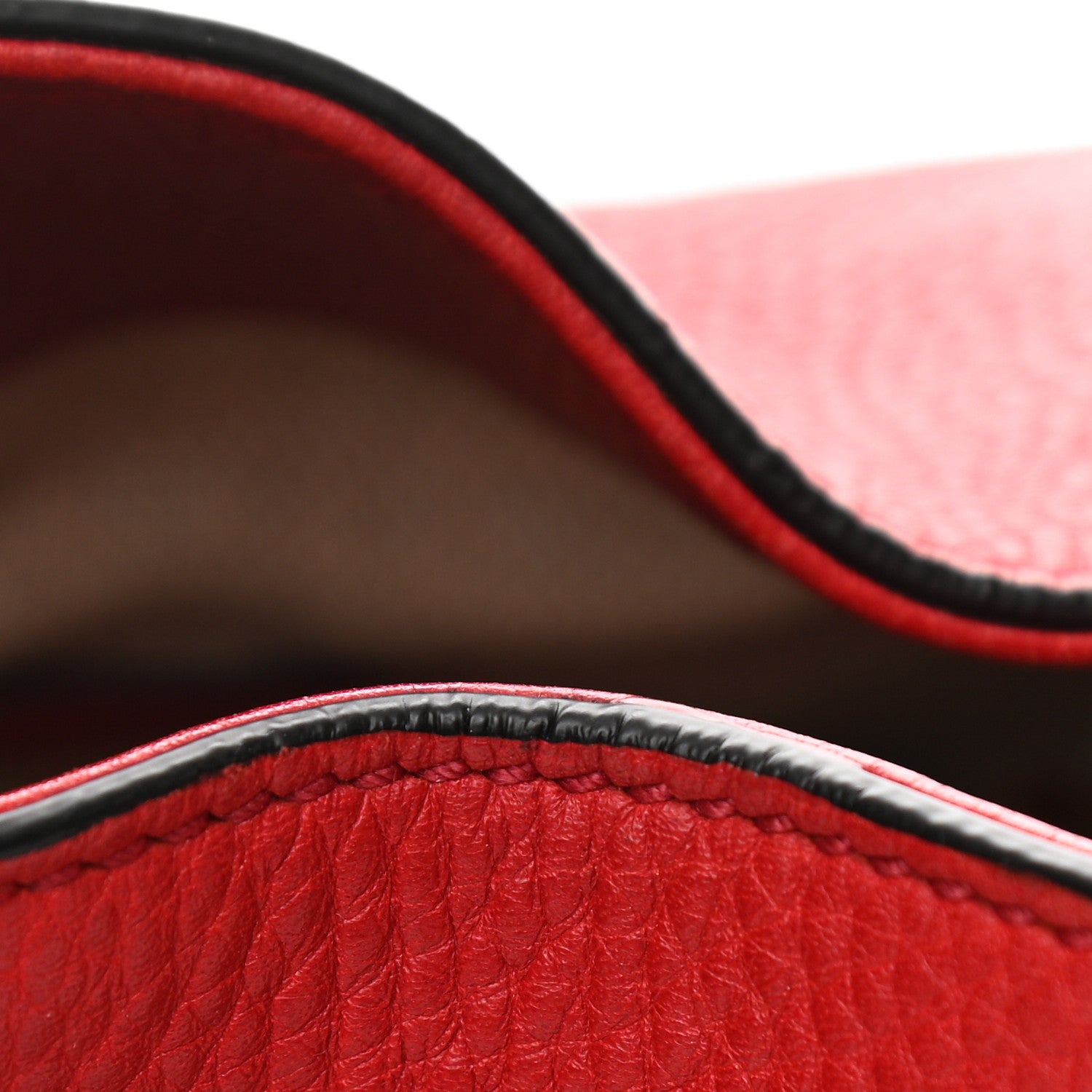 Gucci Pebbled Calfskin Medium Soho Chain Shoulder Bag Red 12 of 14
