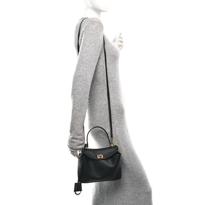 Balenciaga Natural Smooth Calfskin Mini Rodeo Top Handle Handbag Black 2 of 9