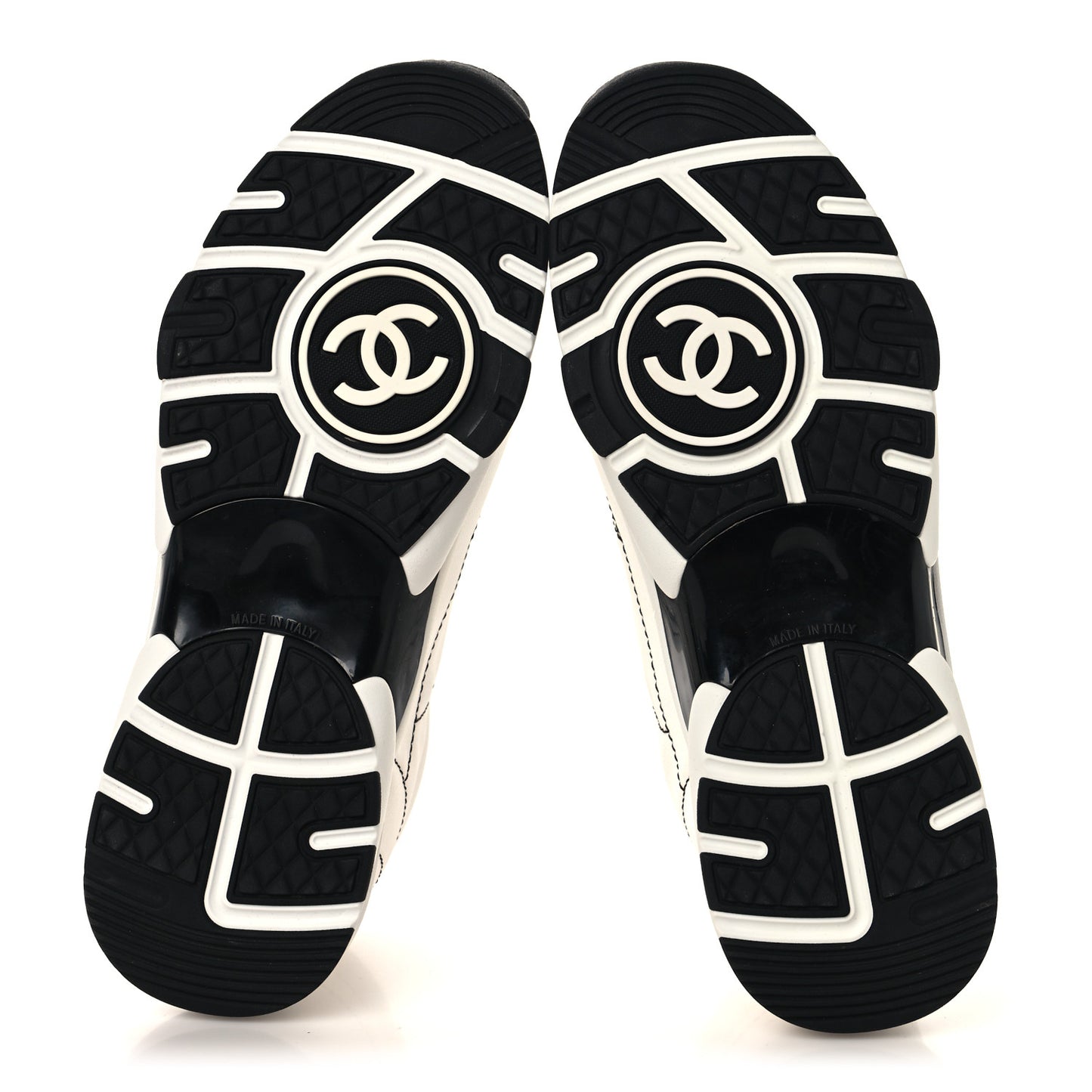 Cotton Womens CC Sneakers 39.5 White Black