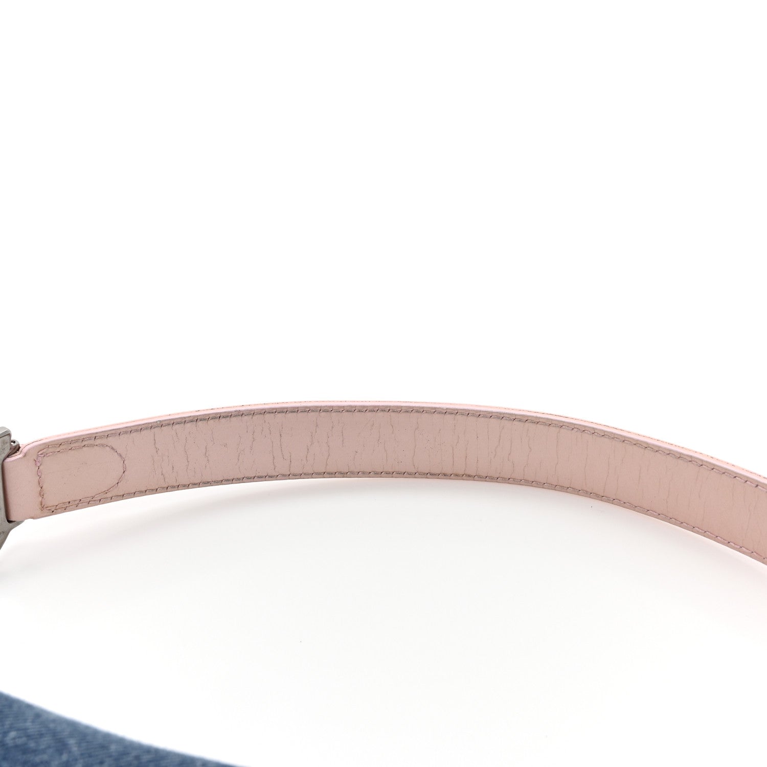 Christian Dior Patent Denim Jeans Saddle Bag Blue Pink 10 of 10