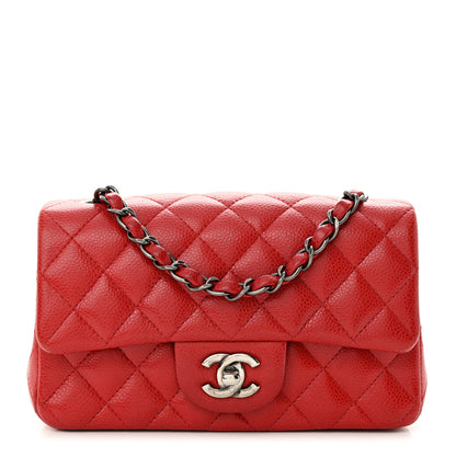Chanel Caviar Quilted Mini Rectangular Flap Red 1 of 12