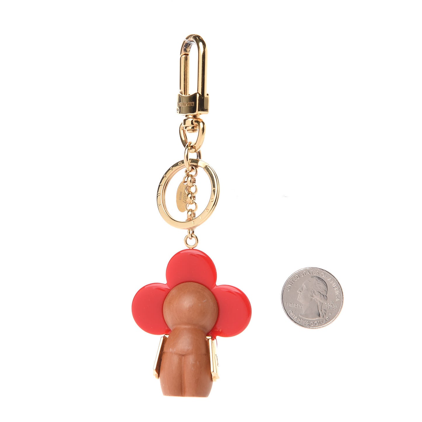 Resin Wood Vivienne Bag Charm Red