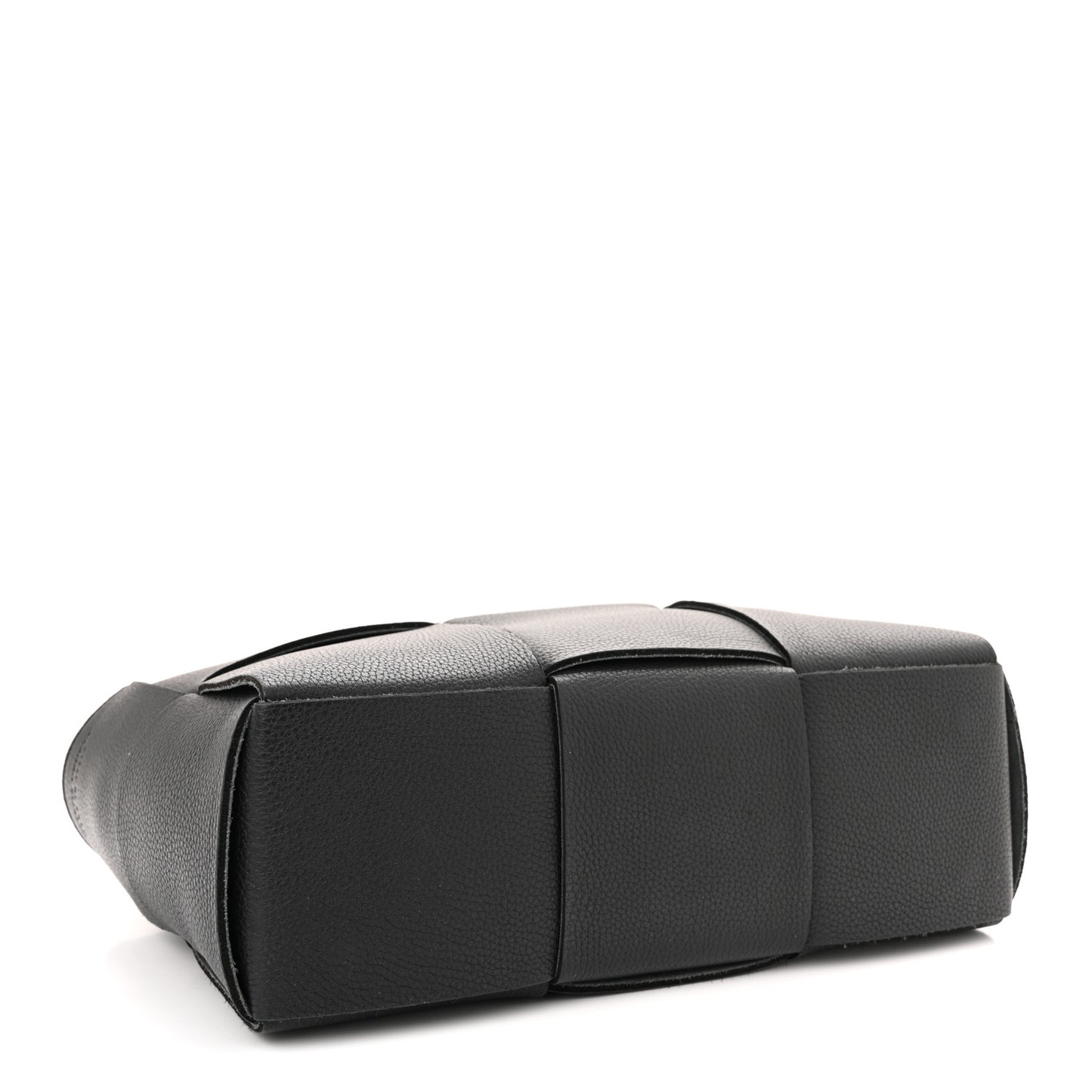Grained Calfskin Maxi Intrecciato Mini Arco Tote Black