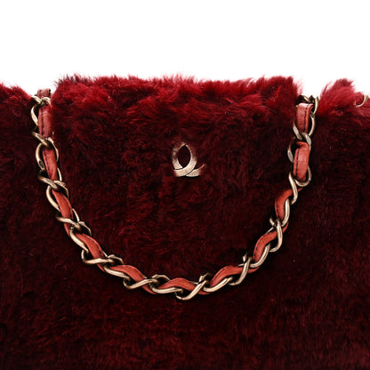 Chanel Rabbit Fur Shoulder Bag Burgundy 8 of 11
