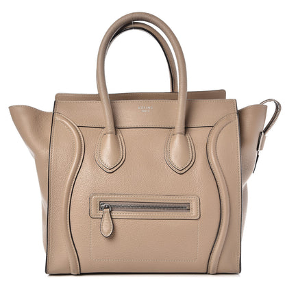 Celine Drummed Calfskin Mini Luggage Dune 1 of 17