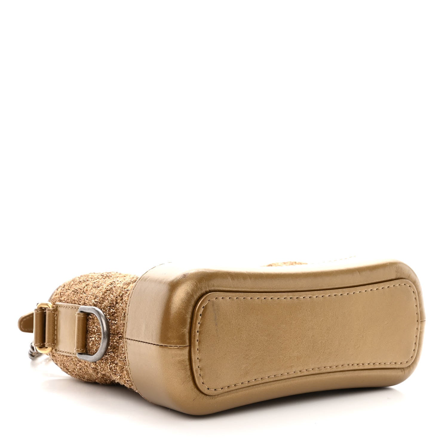 Chanel Tweed Calfskin Small Gabrielle Hobo Gold 4 of 10