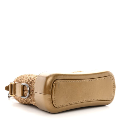 Chanel Tweed Calfskin Small Gabrielle Hobo Gold 4 of 10