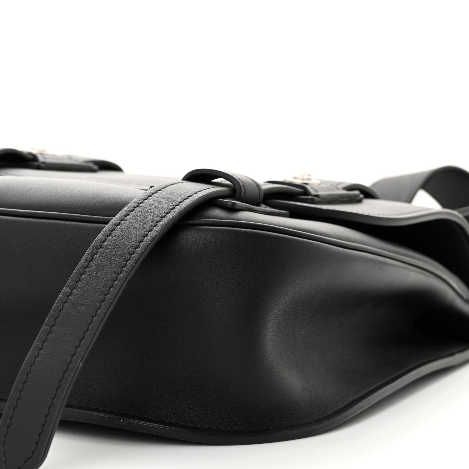 Versace Calfskin Small Biker Chain Satchel Black 9 of 9