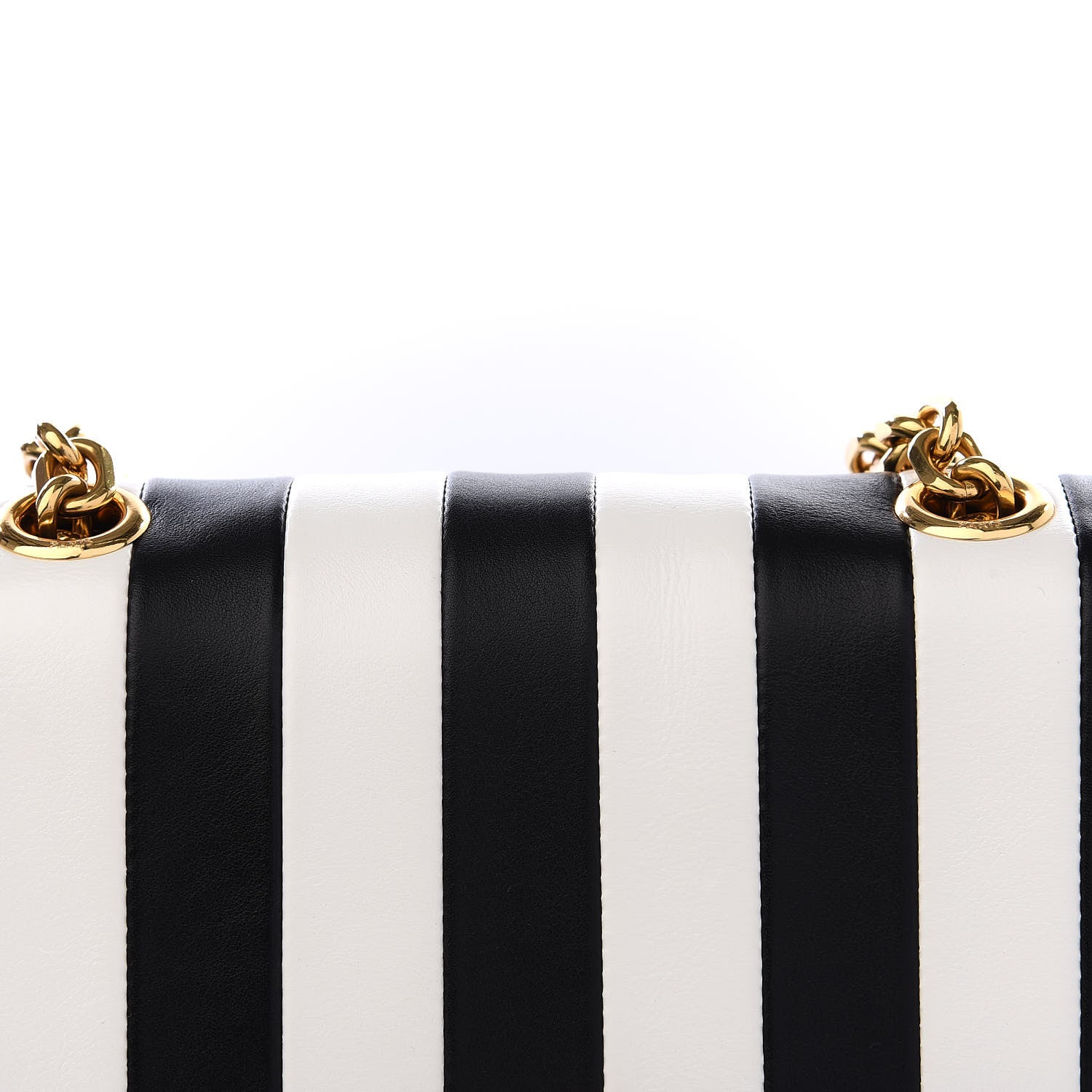 Celine Shiny Calfskin Stripes Small C Bag Black 8 of 8