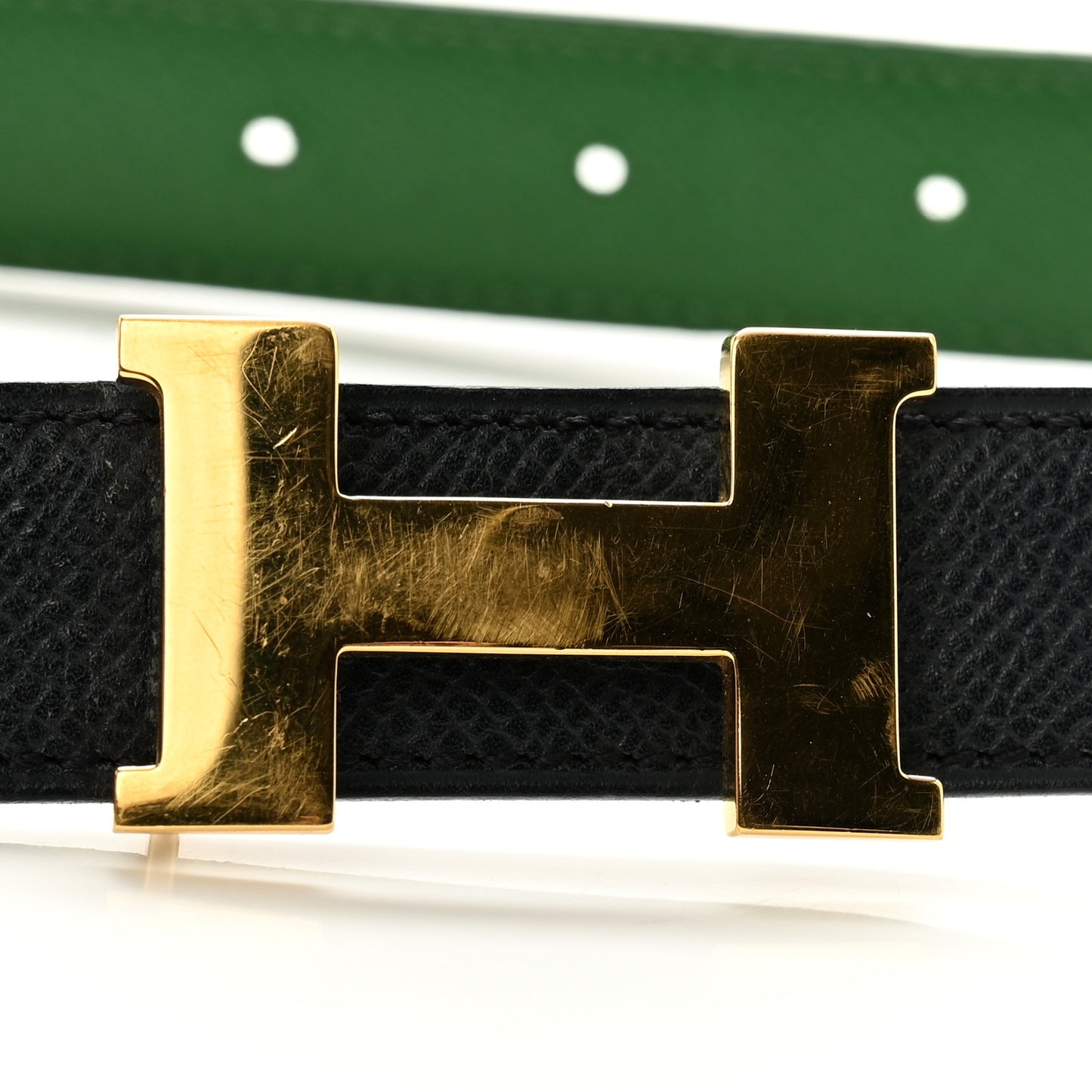 Epsom 24mm Mini Constance H Belt 70 28 Vert Bengale Bleu Indigo