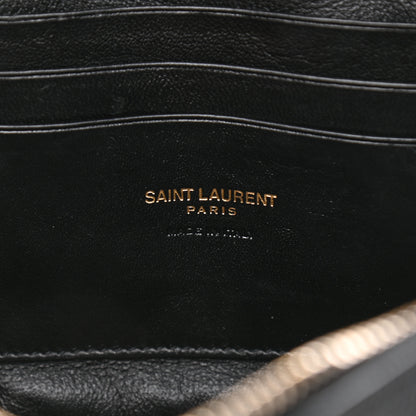 Saint Laurent Grain De Poudre Matelasse Monogram Mini Lou Camera Bag Black 6 of 10