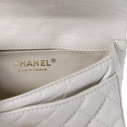 Chanel Aged Calfskin Quilted 2.55 Reissue Flap Belt Bag White 8 of 10
