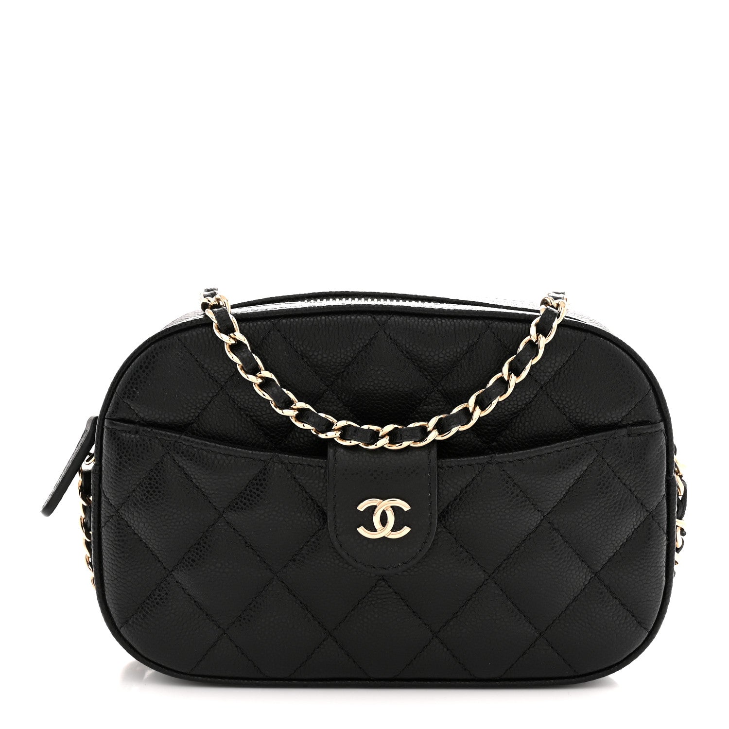 Chanel Caviar Quilted Chain Camera Bag Black 1 of 11