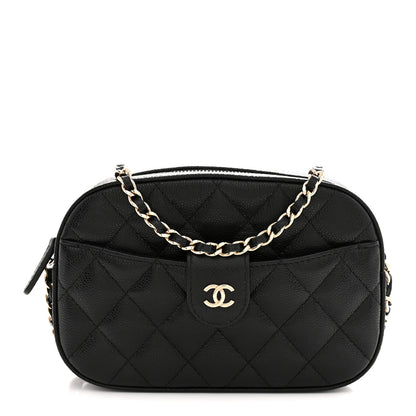 Chanel Caviar Quilted Chain Camera Bag Black 1 of 11