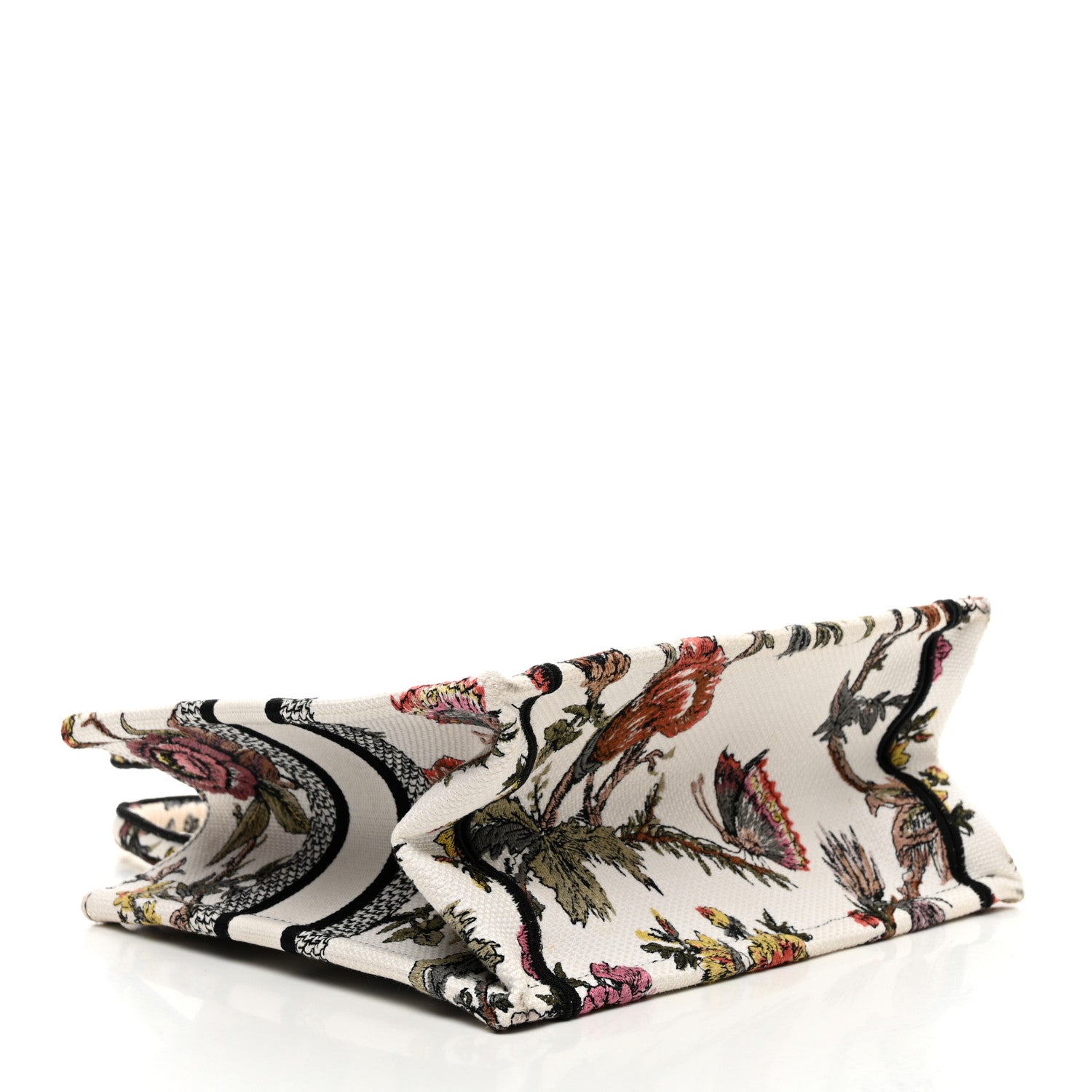 Christian Dior Canvas Embroidered Small Jardin Botanique Book Tote Multicolor Multicolor 4 of 10