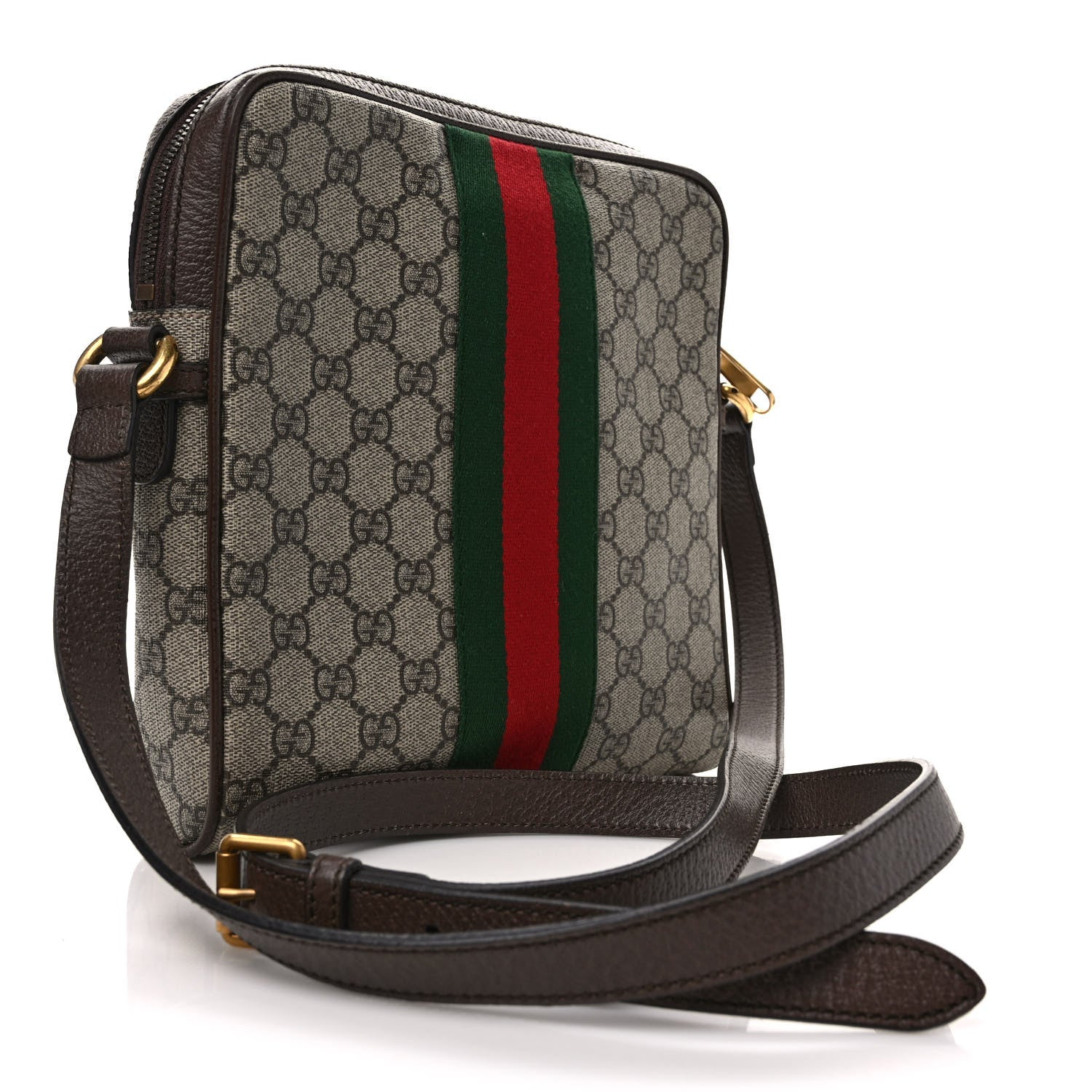 Gucci GG Supreme Monogram Web Small Ophidia Messenger Bag Brown 3 of 8