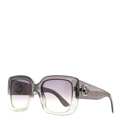 Gucci Glitter Square Optyl Sunglasses 3814/S Gray Silver 1 of 7