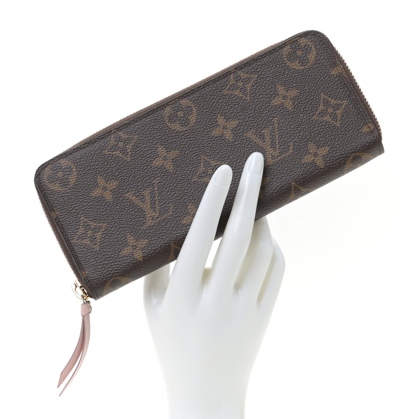 Monogram Clemence Wallet Rose Ballerine
