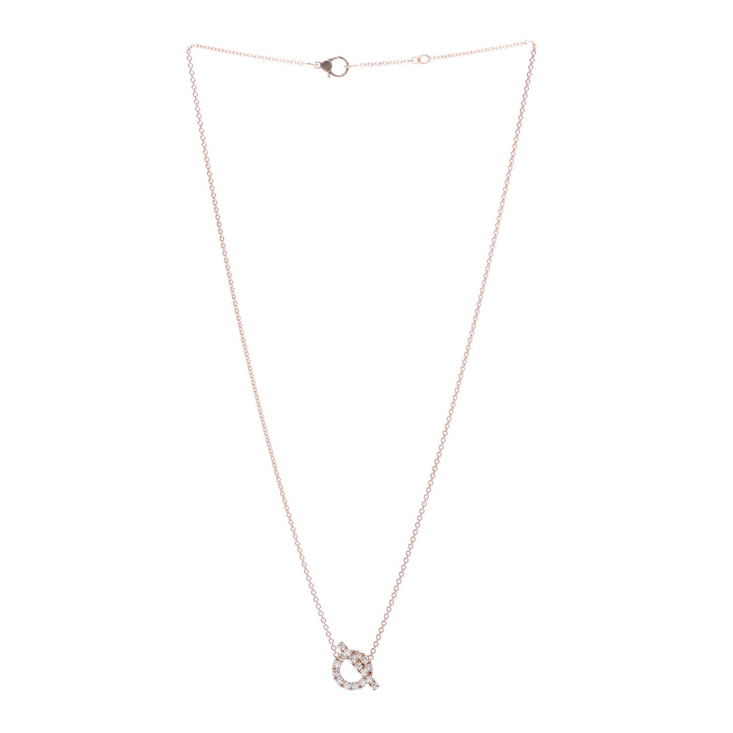 18K Rose Gold Diamond Finesse Pendant Necklace